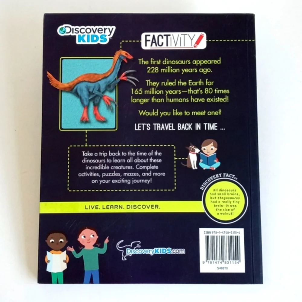 Travel Back Through Time To The Land Of Dinosaurs Discovery Kids Activity Book